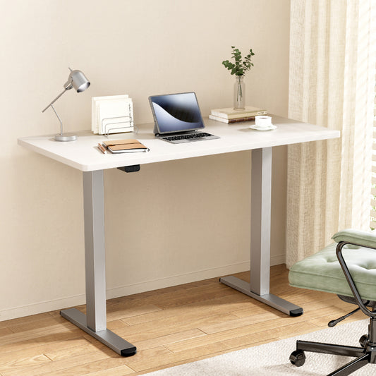 Image of artiss standing desk motorised 140cm white  suitable for aged care, corporate offices, and commercial settings