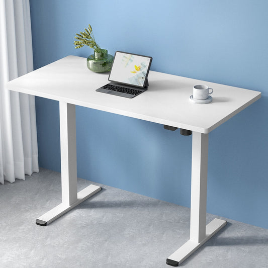Image of artiss standing desk motorised sit stand desks white 140cm  versatile for both home and professional use