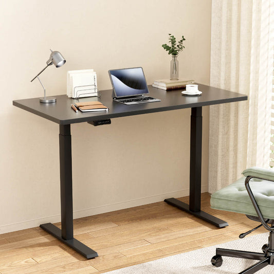 Image of artiss standing desk motorised dual motor black 120cm  suitable for aged care, corporate offices, and commercial settings