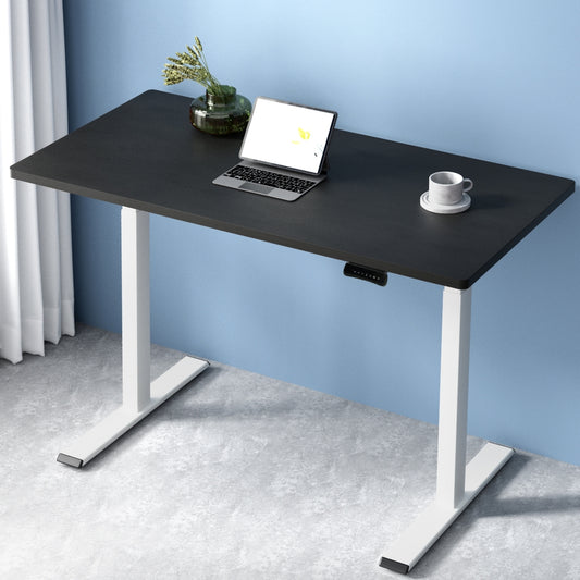 Image of artiss standing desk motorised dual motor 120cm black  suitable for aged care, corporate offices, and commercial settings
