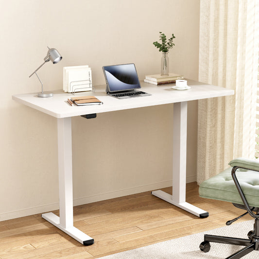 Image of artiss standing desk motorised dual motor 120cm white  suitable for aged care, corporate offices, and commercial settings