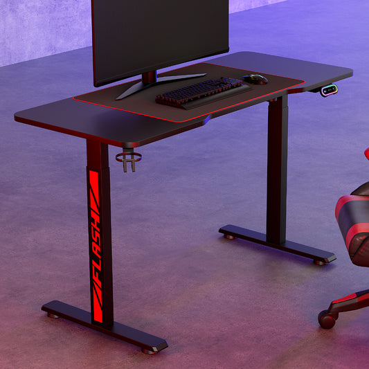 Image of artiss gaming desks standing desk motorised 140cm black  suitable for aged care, corporate offices, and commercial settings