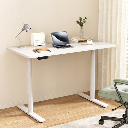 Image of artiss standing desk motorised electric dual motor 120cm white  suitable for aged care, corporate offices, and commercial settings