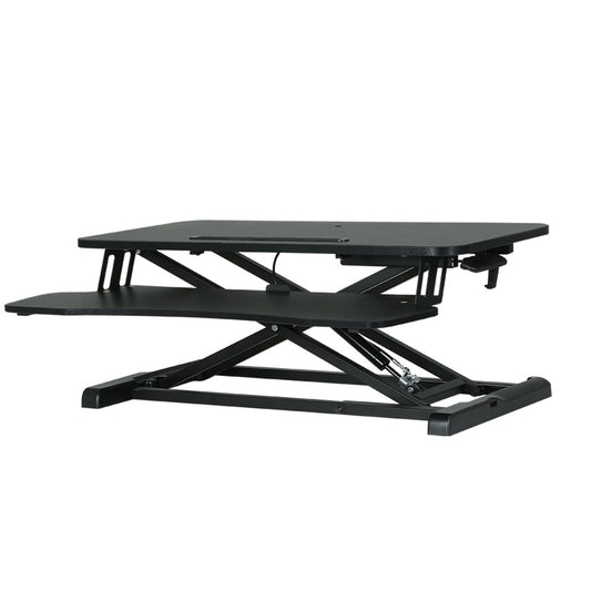Image of artiss standing desk riser height adjustable black 80cm  suitable for aged care, corporate offices, and commercial settings