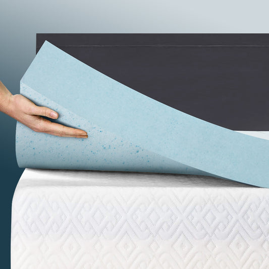 Image of giselle bedding memory foam mattress topper cool gel 5cm king single  available at The Epic Shop