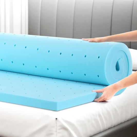 Image of giselle bedding memory foam mattress topper ventilated cool gel 5cm single  available at The Epic Shop