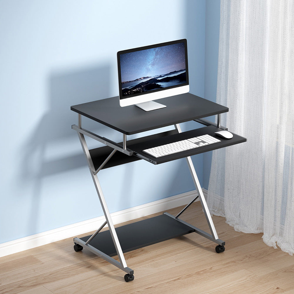 Image of artiss computer desk keyboard tray shelf black 60cm  suitable for aged care, corporate offices, and commercial settings