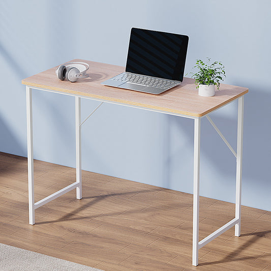 Image of artiss computer desk oak 100cm  suitable for aged care, corporate offices, and commercial settings