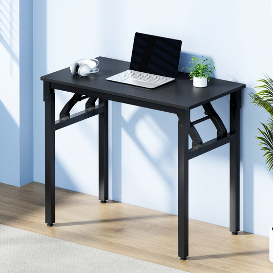 Image of artiss computer desk foldable balck 80cm  suitable for aged care, corporate offices, and commercial settings