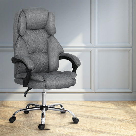 Image of artiss executive office chair recliner grey  suitable for aged care, corporate offices, and commercial settings