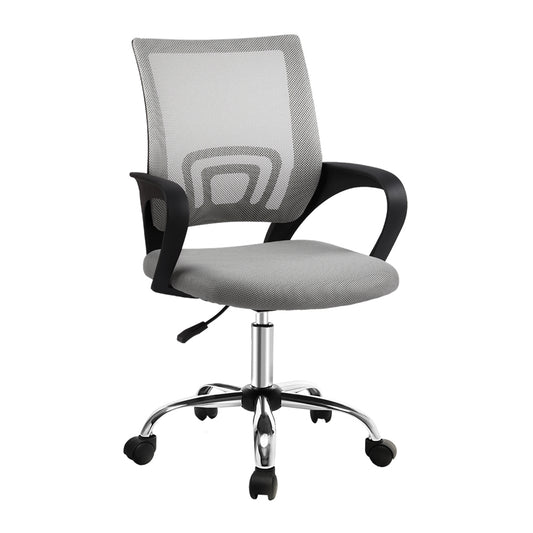 Image of artiss mesh office chair mid back grey  suitable for aged care, corporate offices, and commercial settings