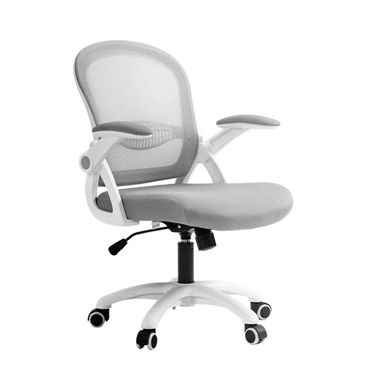 Image of artiss mesh office chair mid back grey  suitable for aged care, corporate offices, and commercial settings