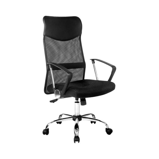 Image of artiss mesh office chair high back black  suitable for aged care, corporate offices, and commercial settings