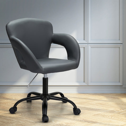 Image of artiss office chair mid back grey  suitable for aged care, corporate offices, and commercial settings