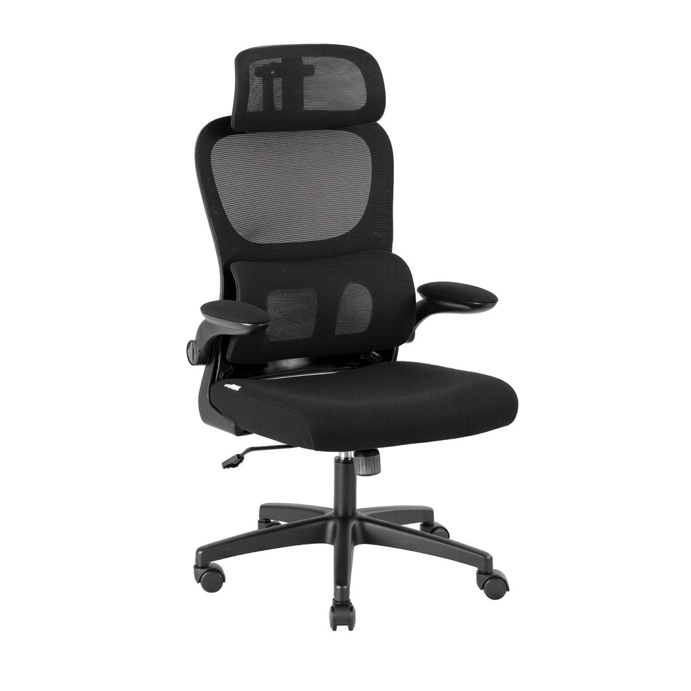 Image of artiss ergonomic office chair mesh chairs black  suitable for aged care, corporate offices, and commercial settings