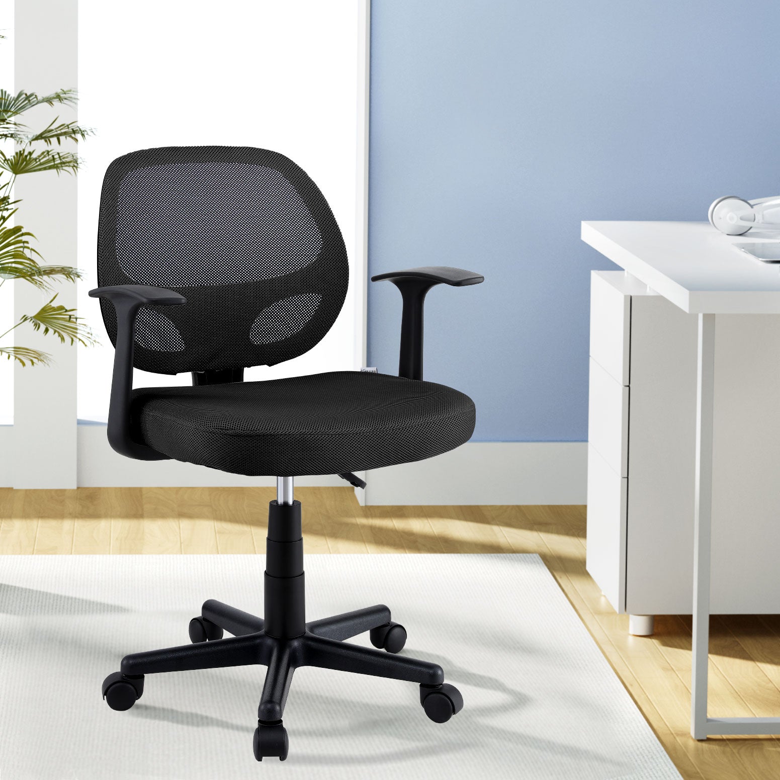 Image of artiss mesh office chair computer gaming desk chairs work study mid back black  versatile for both home and professional use
