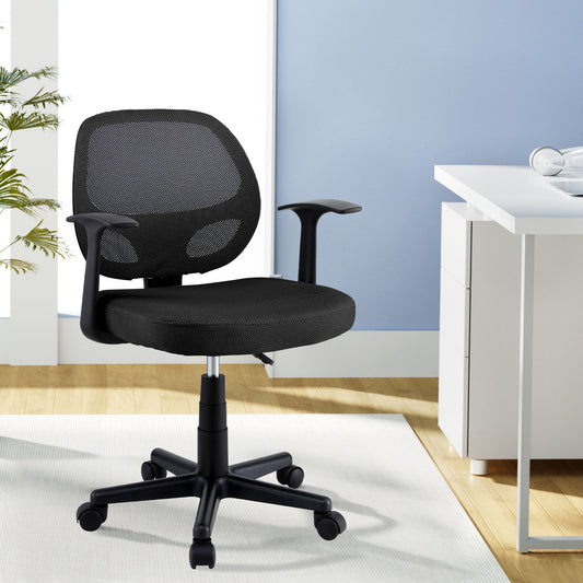 Image of artiss mesh office chair computer gaming desk chairs work study mid back black  versatile for both home and professional use