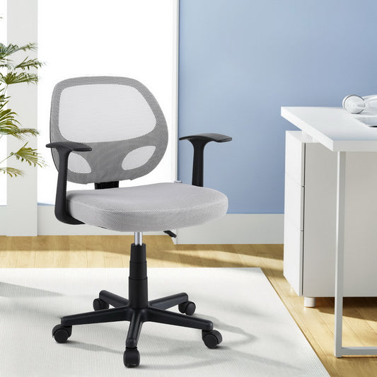 Image of artiss mesh office chair computer gaming desk chairs work study mid back grey  versatile for both home and professional use