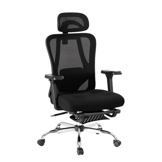 Image of artiss ergonomic mesh office chair black  suitable for aged care, corporate offices, and commercial settings