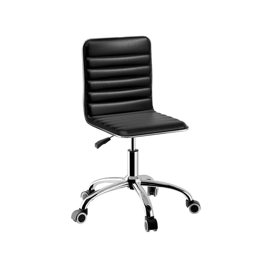 Image of artiss office chair conference chairs pu leather low back black  suitable for aged care, corporate offices, and commercial settings