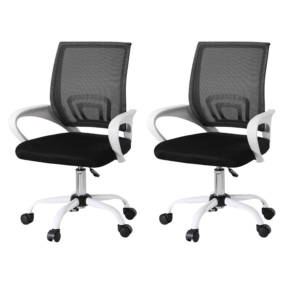 Image of artiss 2x office chair mesh computer gaming desk chairs work study mid back  versatile for both home and professional use