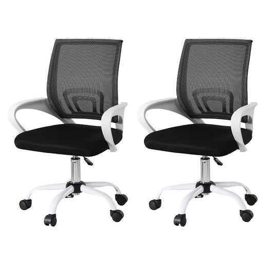 Image of artiss 2x office chair mesh computer gaming desk chairs work study mid back  versatile for both home and professional use