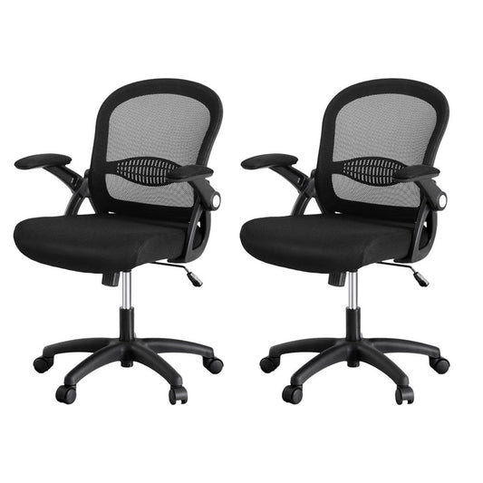 Image of artiss 2x mesh office chair computer gaming desk chairs work study mid back  versatile for both home and professional use