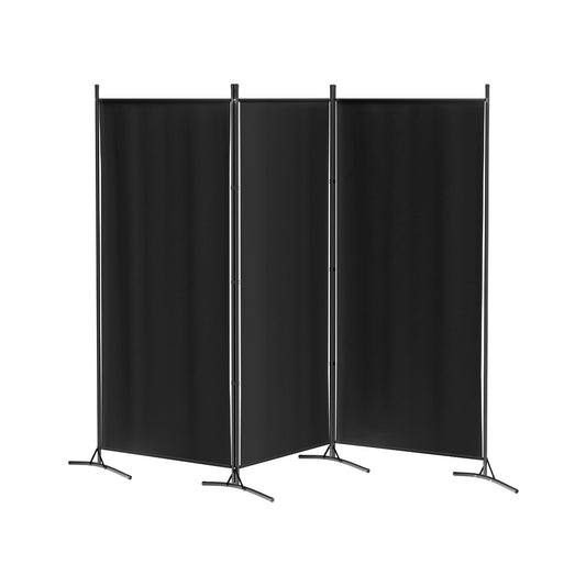 Image of artiss 3 panel room divider screen 260x180cm fabric black  versatile for both home and professional use