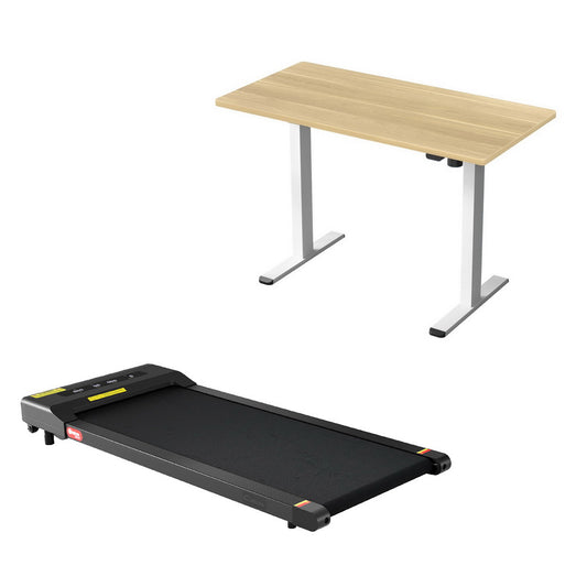 Image of artiss electric treadmill with 120cm automatic standing desk walking pad 400mm  suitable for aged care, corporate offices, and commercial settings
