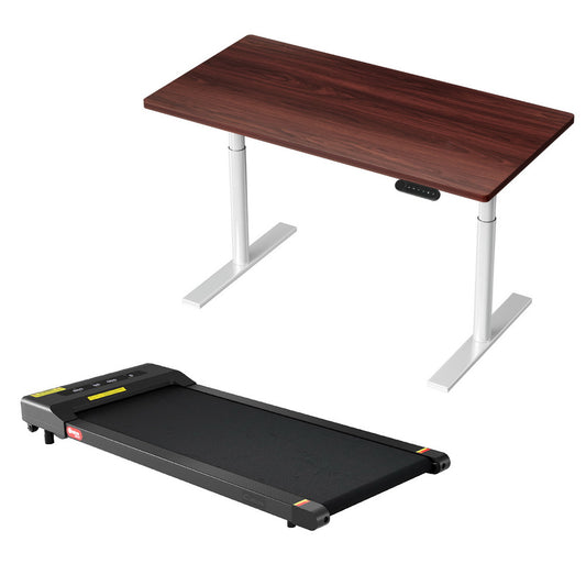 Image of artiss 400mm treadmill electric walking pad with 120cm automatic standing desk  suitable for aged care, corporate offices, and commercial settings