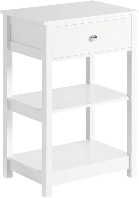 Image of bedside table with drawer shelves  ideal for luxury casual home interiors