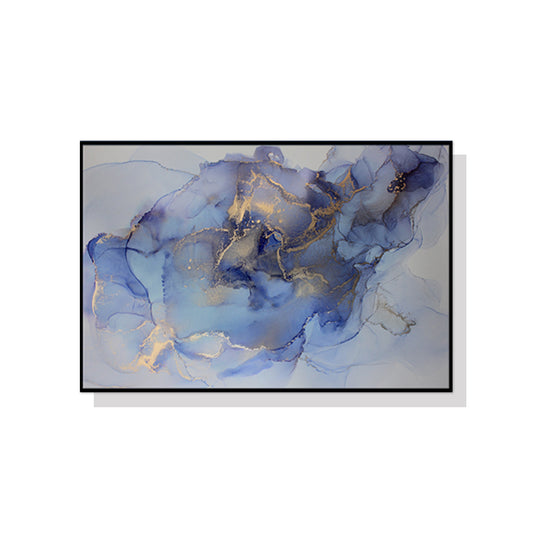 Image of wall art 70cmx100cm cosmic part black frame canvas  ideal for luxury casual home interiors
