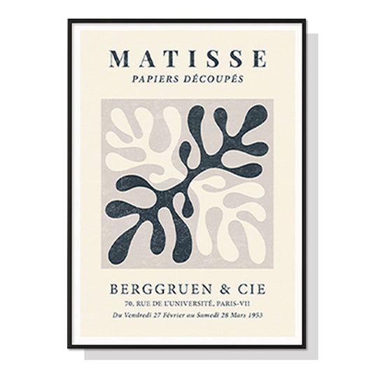 Image of wall art 60cmx90cm henri matisse black frame canvas  ideal for luxury casual home interiors