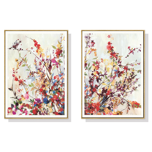 Image of wall art 50cmx70cm coming spring 2 sets gold frame canvas  ideal for luxury casual home interiors
