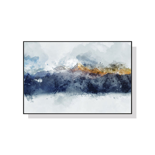 Image of wall art 60cmx90cm abstract sunlight mountains black frame canvas  ideal for luxury casual home interiors