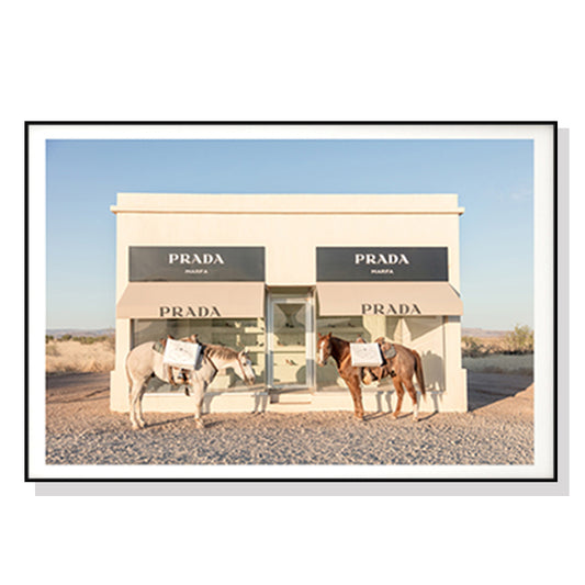 Image of wall art 70cmx100cm horses fashion black frame canvas  ideal for luxury casual home interiors