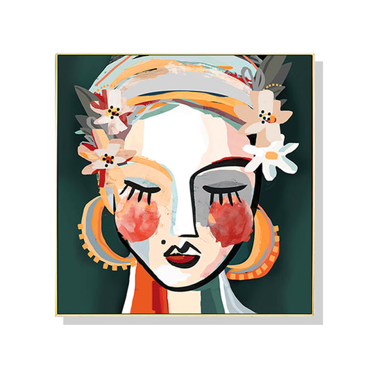 Image of wall art 80cmx80cm sophie ii gold frame canvas  ideal for luxury casual home interiors