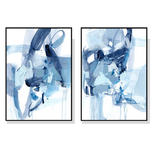 Image of wall art 90cmx135cm saturday night 2 sets black frame canvas  ideal for luxury casual home interiors