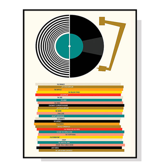 Image of wall art 100cmx150cm music black frame canvas  ideal for luxury casual home interiors