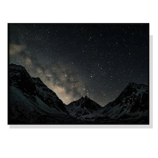 Image of wall art 100cmx150cm night court black frame canvas  ideal for luxury casual home interiors