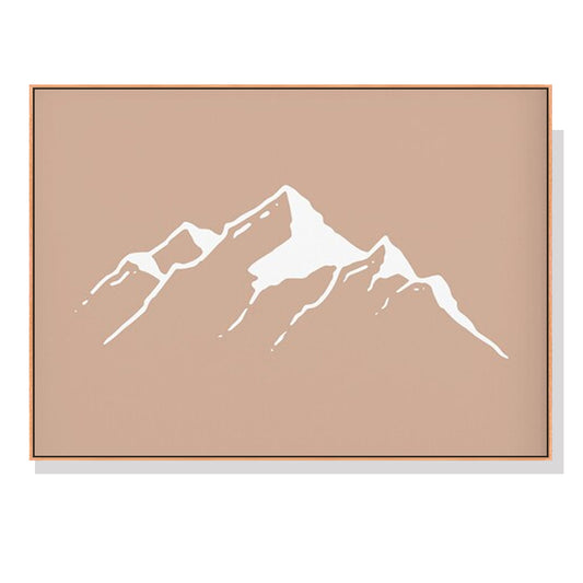 Image of wall art 80cmx120cm black white mountain 3 sets white frame canvas  ideal for luxury casual home interiors