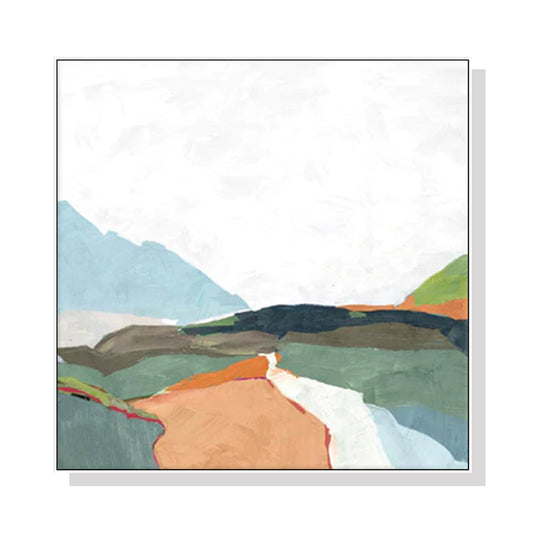 Image of wall art 4cmx40cm april morning white frame canvas  ideal for luxury casual home interiors