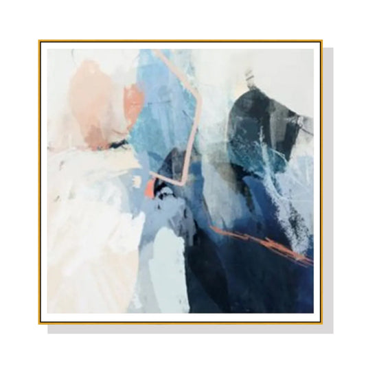 Image of wall art 90cmx90cm luz i gold frame canvas  ideal for luxury casual home interiors