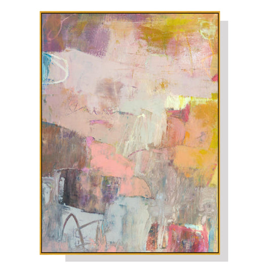 Image of wall art 90cmx135cm lann ii gold frame canvas  ideal for luxury casual home interiors