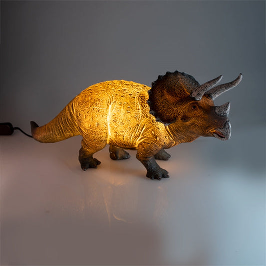 Image of triceratops table lamp  available at The Epic Shop