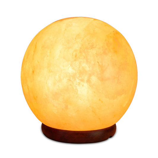 Image of 12v 12w 6.5" ball himalayan pink salt lamp carved rock crystal light bulb on/off  versatile for both home and professional use