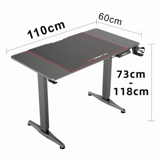 Image of gaming standing desk home office lift electric height adjustable sit to stand motorized standing desk 1160  versatile for both home and professional use