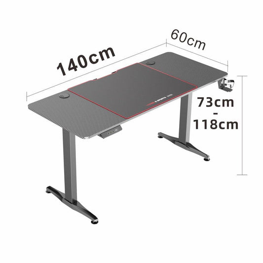Image of gaming standing desk home office lift electric height adjustable sit to stand motorized standing desk 1460  versatile for both home and professional use
