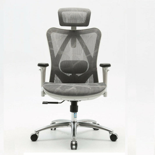Image of sihoo m57 ergonomic office chair, computer chair desk chair high back chair breathable,3d armrest and lumbar support grey without footrest  versatile for both home and professional use