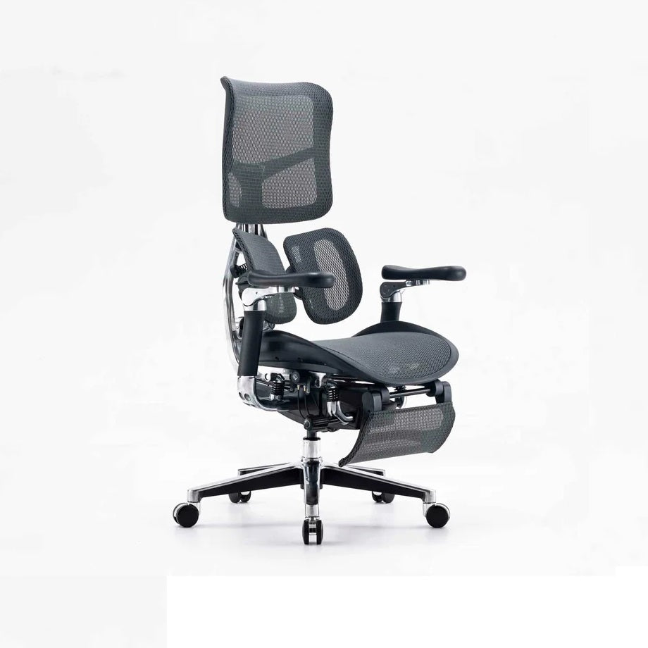 Image of sihoo doro s300 executive ergonomic office chair with footrest black  suitable for aged care, corporate offices, and commercial settings